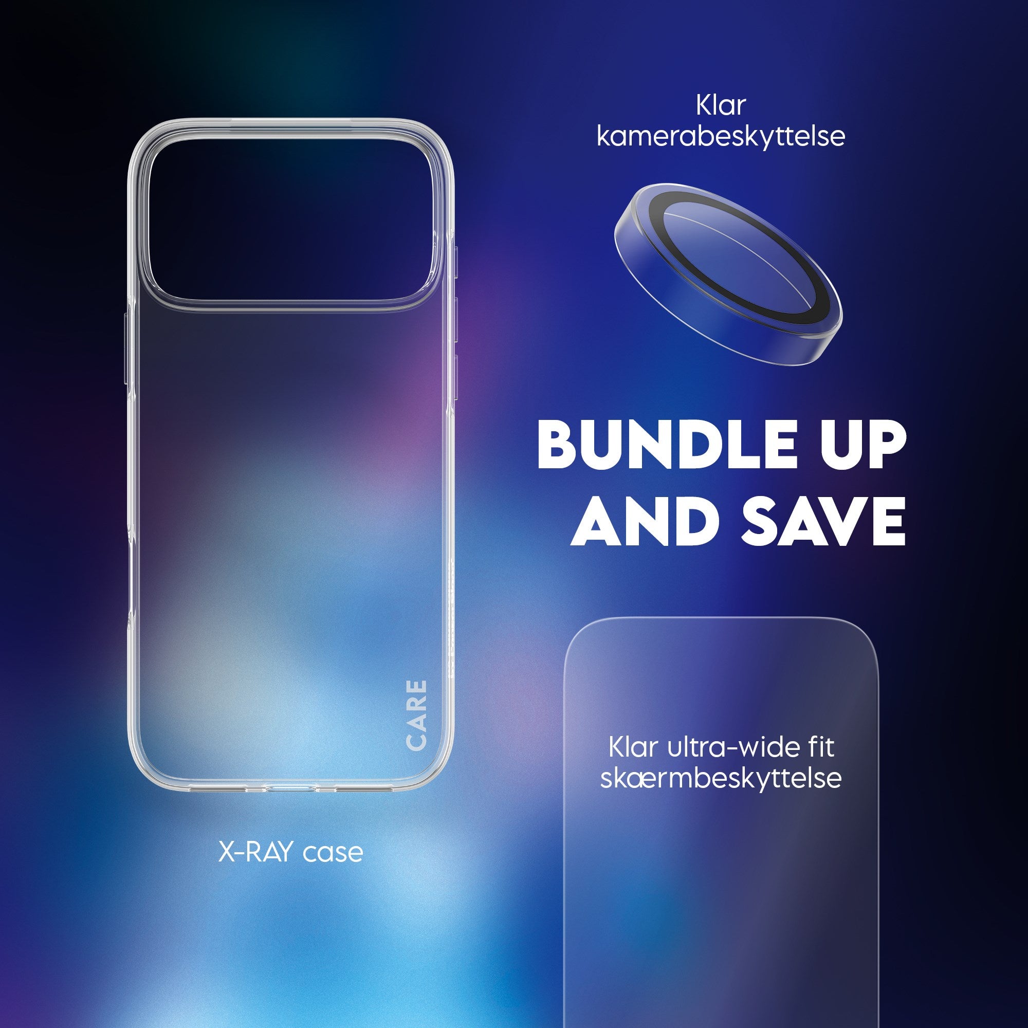 SAFE. | CARE™ by PanzerGlass® 3-in-1 Combo Pakke iPhone 17 Pro Max